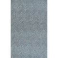 Herringbone Hand Tufted Wool Rug - Denim, 5' x 8'