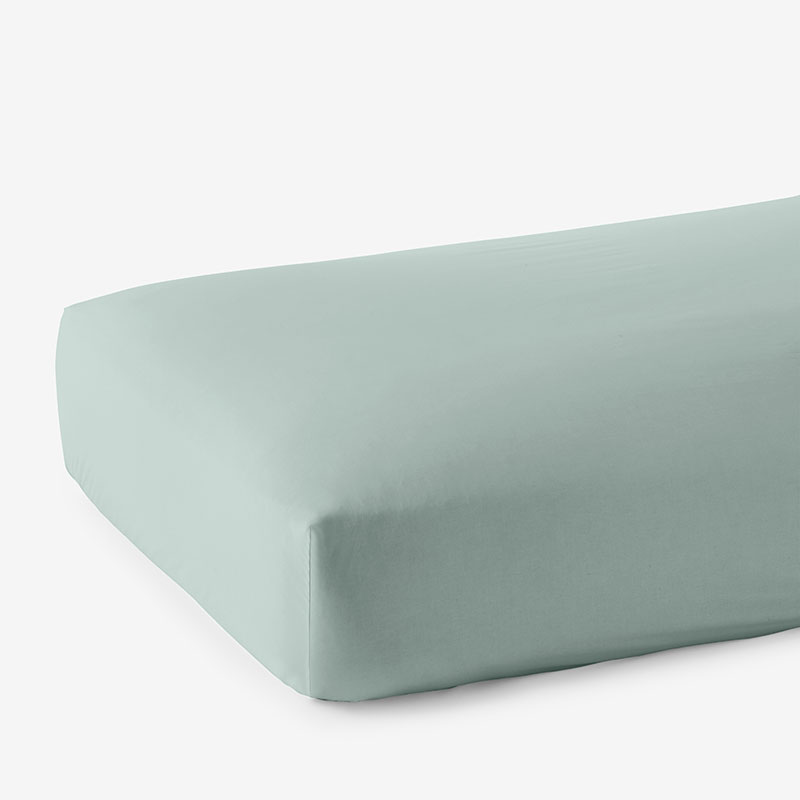 Premium Smooth Supima® Cotton Wrinkle-Free Sateen Fitted Bed Sheet - Sea Mist, Deep Pocket Cal. King