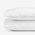 Contrast Border Premium Cool Supima® Cotton Percale Pillowcase Set - White, King