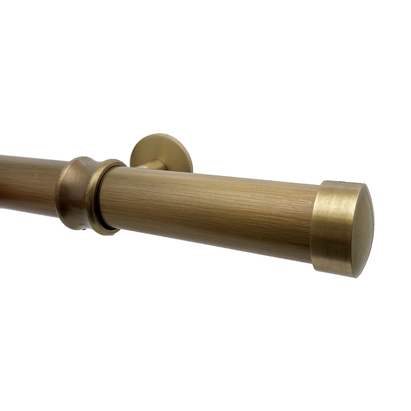Endcap Finial and 1.5" diameter Rod Set - Antique Gold, 84"