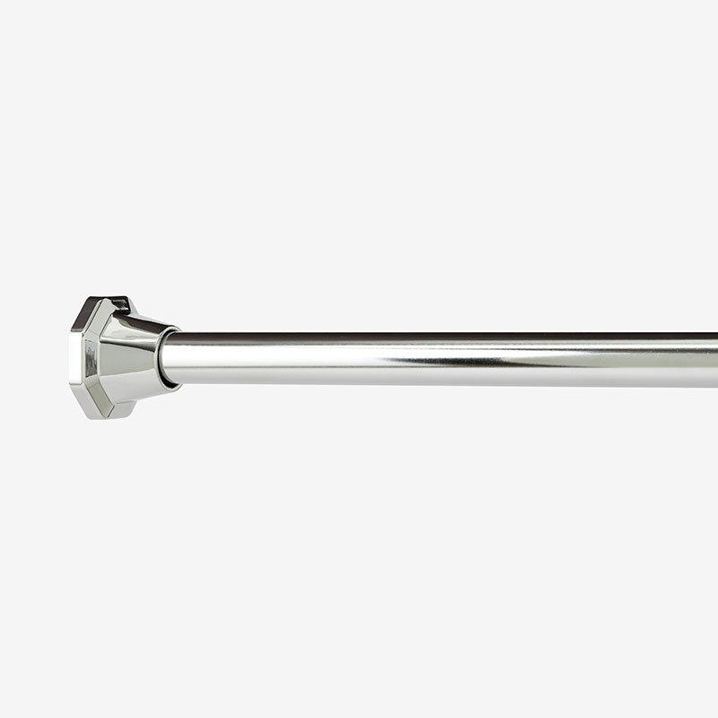 Santa Maria Decorative Metal Adjustable Shower Rod - Chrome