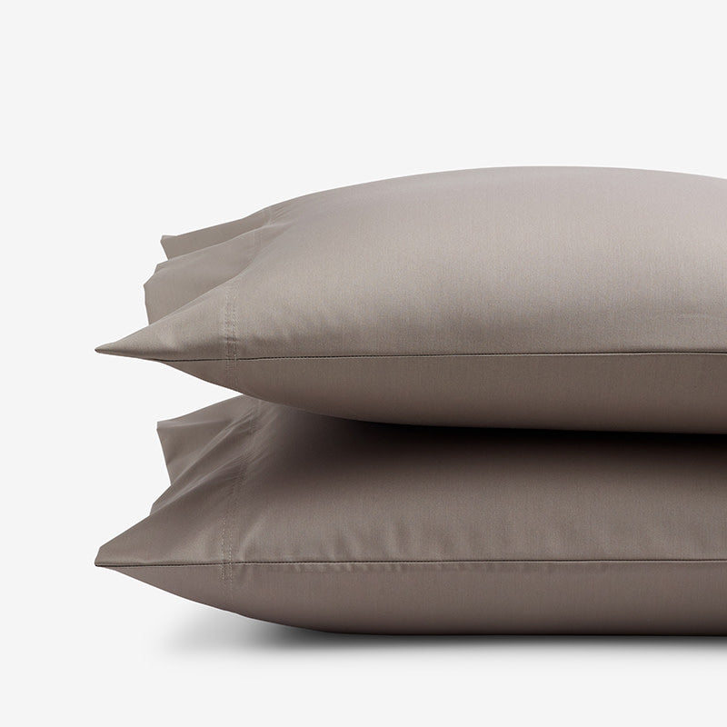 Classic Smooth Wrinkle-Free Sateen Pillowcase Set - Cinder, King
