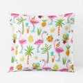 Summer Prints Classic Cool Cotton Percale Sham - Flamingo and Palms, Euro