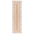 Scallop Border Handwoven Jute Rug - Ivory, 2' 3" x 8' Runner
