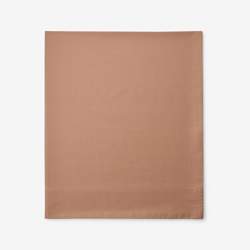 Classic Cool Cotton Percale Flat Bed Sheet - Clay, Twin