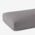 Premium Smooth Supima® Cotton Wrinkle-Free Sateen Fitted Bed Sheet - Silver, Deep Pocket King