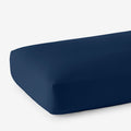 Premium Ultra-Cozy Cotton Velvet Flannel Fitted Bed Sheet - Navy, Twin