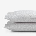 Jacquard Leaf Yarn-Dyed Premium Smooth Supima® Cotton Wrinkle-Free Sateen Pillowcase Set - Light Gray, King