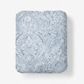 Paisley Grace Floral Premium Smooth Wrinkle-Free Sateen Fitted Bed Sheet - Blue, King