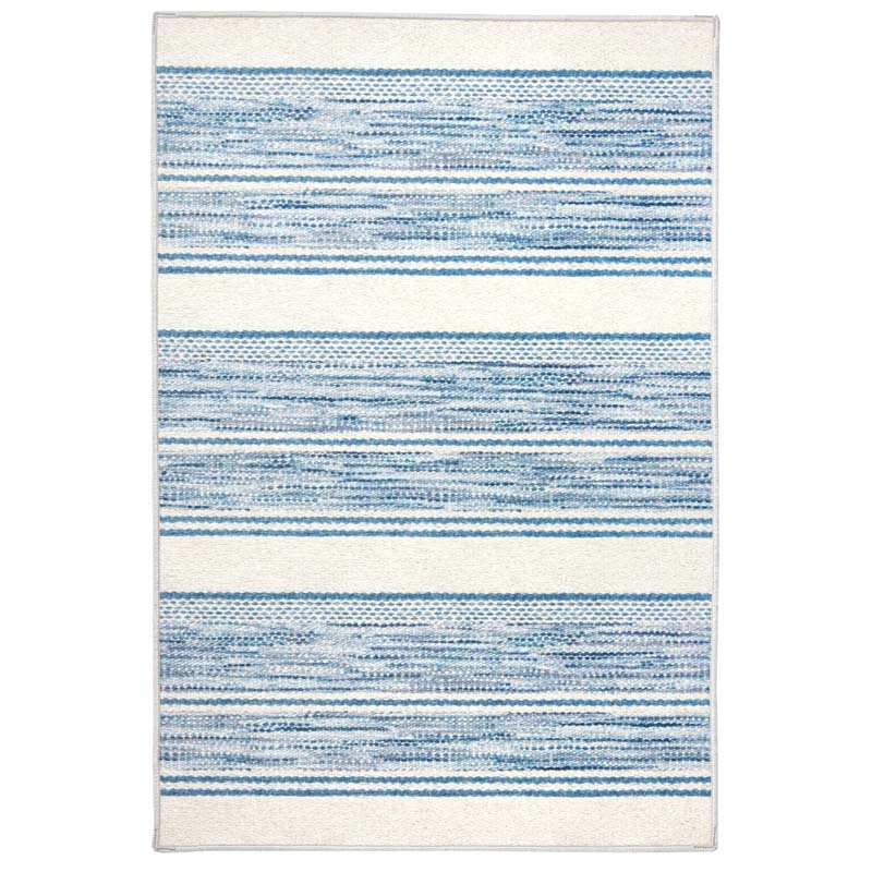 Ellington Stripe Blue Washable Rug - Blue, 4' x 6'