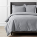 Classic Ultra-Cozy Cotton Velvet Flannel Solid Duvet Cover - Slate Gray, Full/Queen