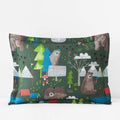 Bear Camp Classic Cool Organic Cotton Percale Sham - Green Multi, Standard