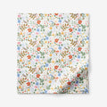 Strawberry Fields Classic Cool Cotton Percale Flat Bed Sheet - White Multi, King/Cal. King