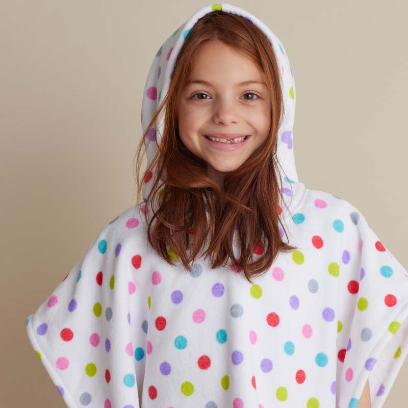 Hooded Poncho - Dot