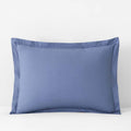 Solid Garment Washed Cotton Percale Sham - Denim Blue, Standard