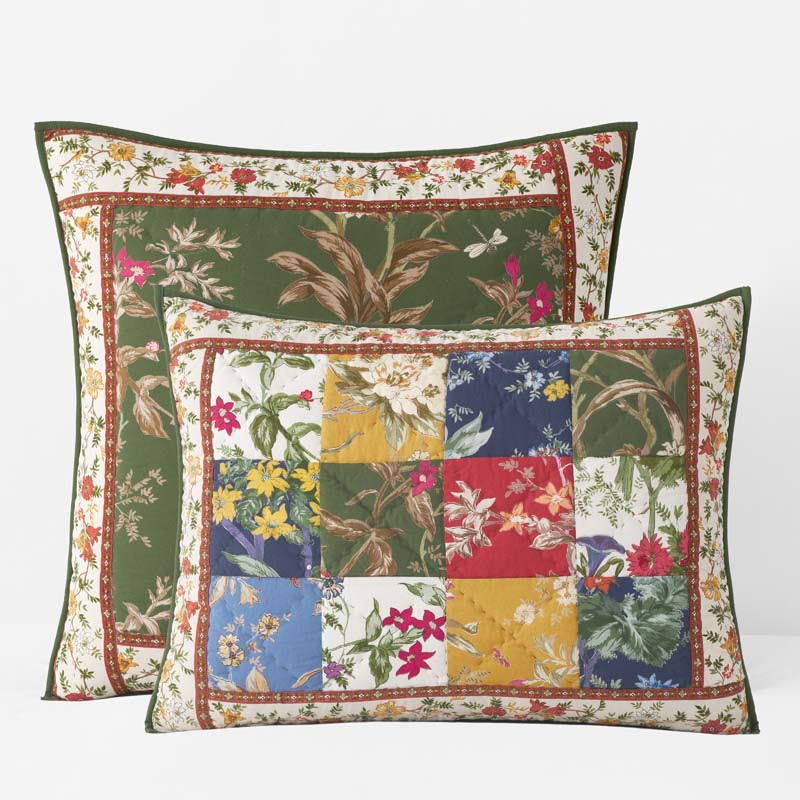Aaliyah Patchwork Quilted Sham - Green Multi, Standard