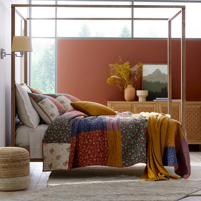 Classic All Season Breathable Cotton Knit Blanket - Gold, Full/Queen