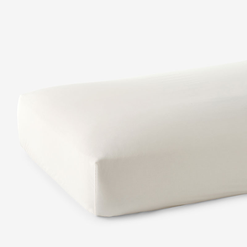 Premium Smooth Supima® Cotton Wrinkle-Free Sateen Fitted Bed Sheet - Ivory, Deep Pocket King