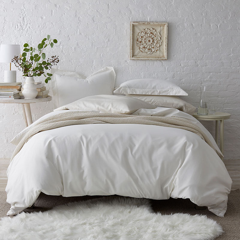 Classic Smooth Wrinkle-Free Sateen Flat Bed Sheet - Blue Shale, Full