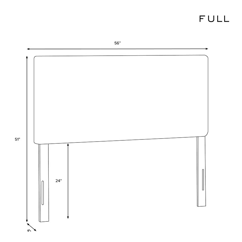 Tribeca Textured Linen Headboard - White, Full