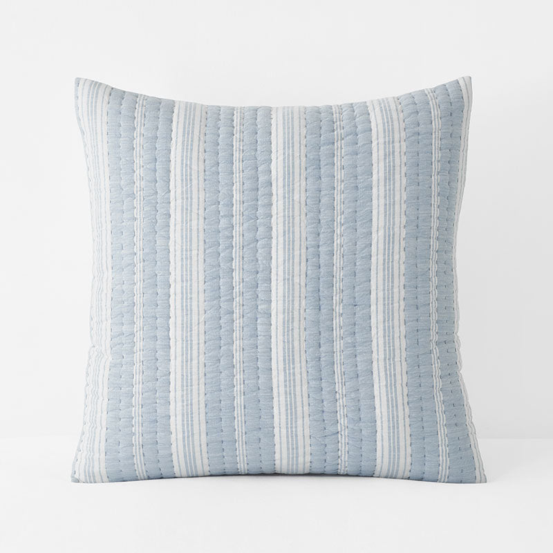 Stripe Quilted Sham - Balanced Stripe, Euro