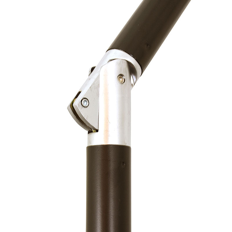 Round Outdoor Patio Umbrella, Fiberglass with Twist Tilt - Bronze Finish, Black, 11'