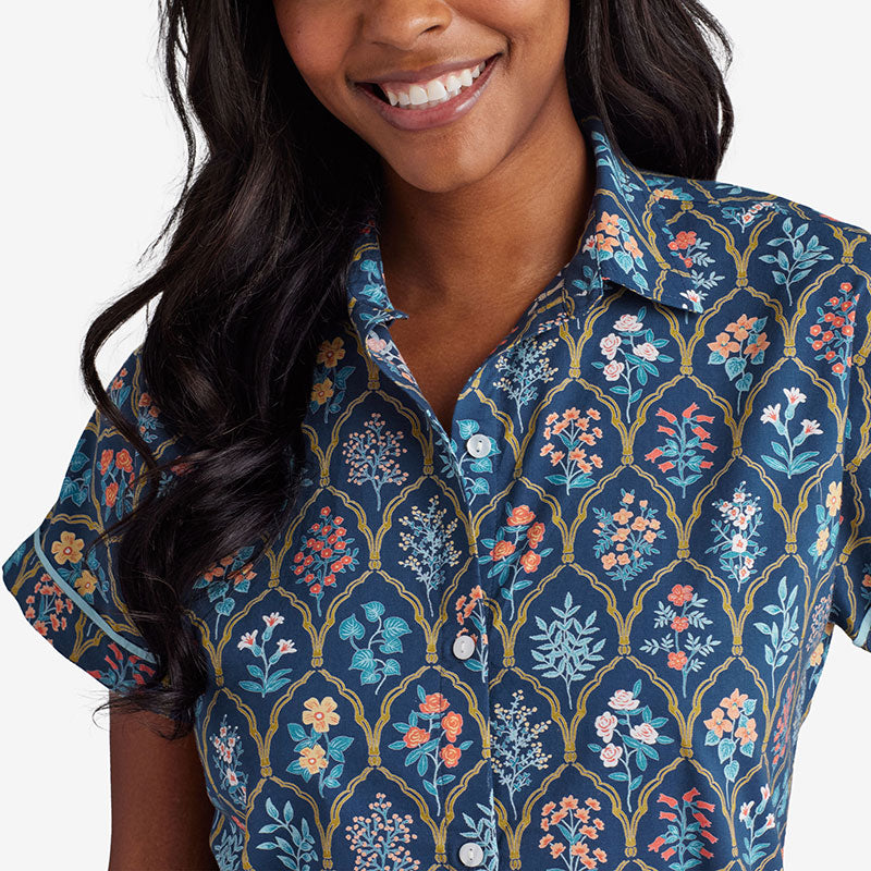 Printed Voile Women's Shorts Set - Hawthorne, L