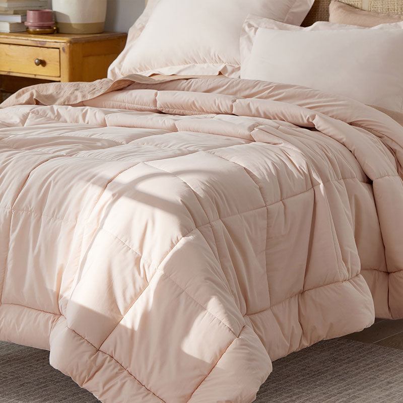 Classic Cool Cotton Percale Comforter - Peach Nectar, Twin/Twin XL