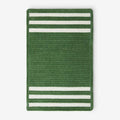 Chenille Border Stripe Handwoven Reversible Rug - Moss Green, 3' x 5'