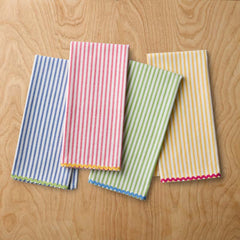 Yarn-Dyed Stripe Tea Towels, Set of 4 - Multi
