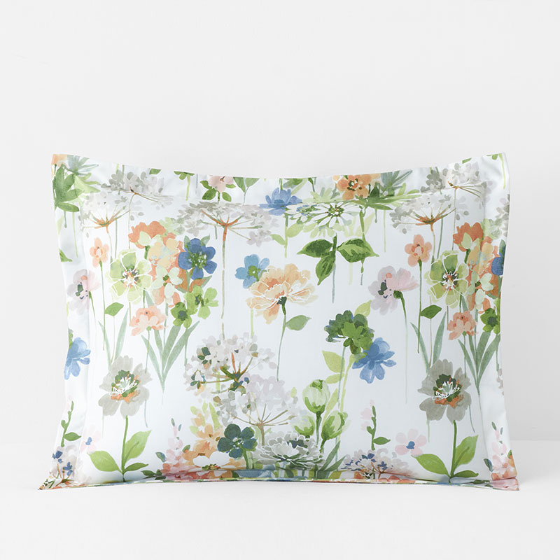 Tania Floral Premium Smooth Wrinkle-Free Sateen Sham - Ivory Multi, King