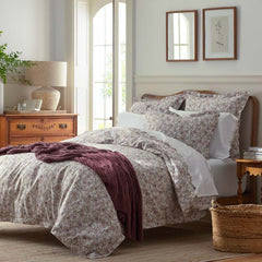 Joyful Floral Classic Smooth Sateen Comforter - Beige, King/Cal. King