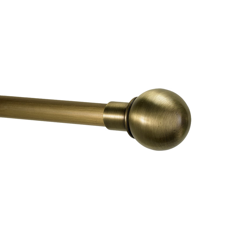 Ball and .75" diameter Rod Set - Antique Gold, 72"