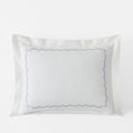 Scallop Embroidered Premium Cool Egyptian Percale Sham - Lavender, King