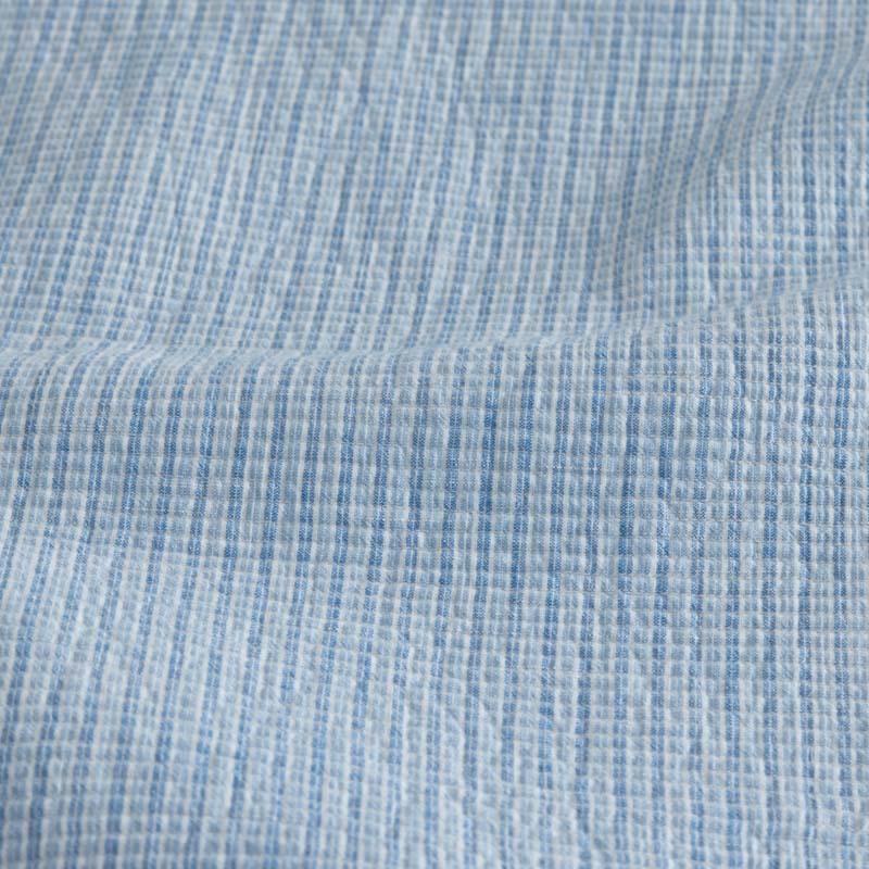 Yarn-Dyed Pencil Stripe Quilted Sham - Blue, Standard