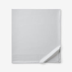 Classic Smooth Sateen Solid Flat Bed Sheet - Light Gray, Queen