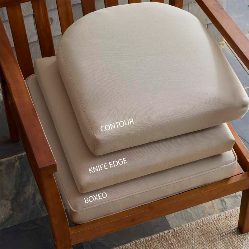 Contour Chair Cushion - Maxim Heatherbeige, 16 in. x 15 in.