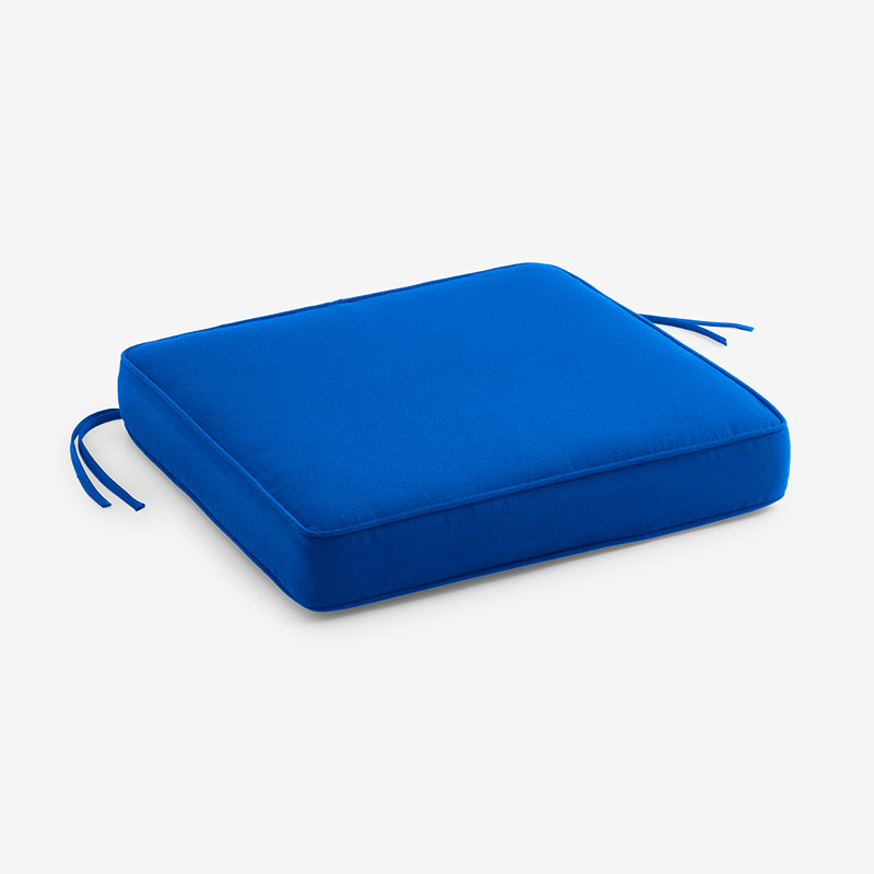 Replacement Boxed Edge Chair Cushion - Pacific Blue, 18 in. x 18 in.