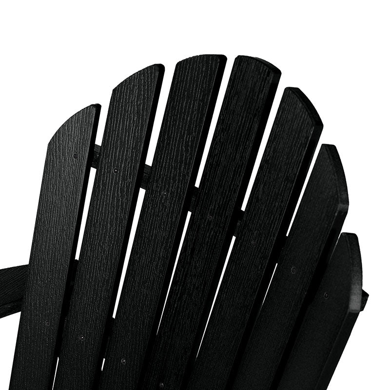 Folding and Reclining Adirondack Chair - Black