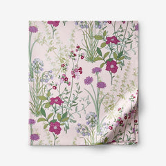 Bloom Meadow Classic Smooth Sateen Flat Bed Sheet - Blush, Twin/Twin XL