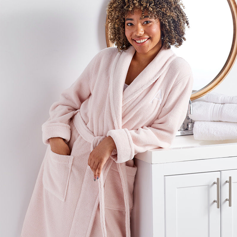 Women's Short Robe - Blush, L