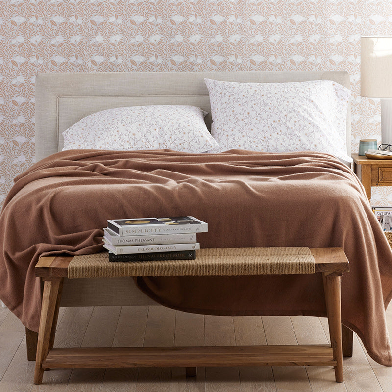 Luxe Lambswool Blanket - Toast, King