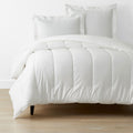 Classic Smooth Sateen Solid Comforter - White, Full/Queen