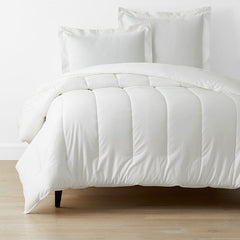 Classic Smooth Sateen Solid Comforter - White, Full