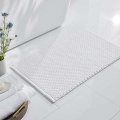 Textured Handwoven Cotton Bath Rug - Diamond, 17 in. x 24 in.