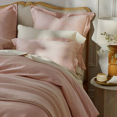 Premium Smooth Supima® Cotton Wrinkle-Free Sateen Flat Bed Sheet - Rose, Full