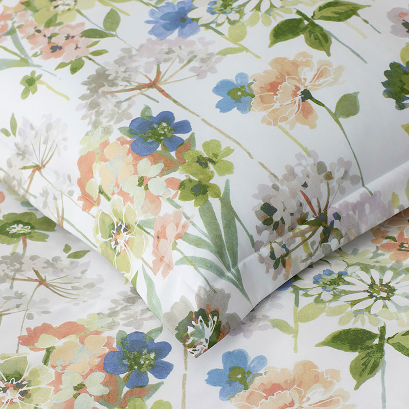 Tania Floral Premium Smooth Wrinkle-Free Sateen Sham - Ivory Multi, King