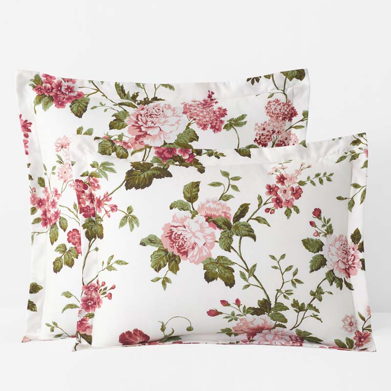 Victorian Bloom Premium Smooth Wrinkle-Free Sateen Sham - Ivory Multi, Standard