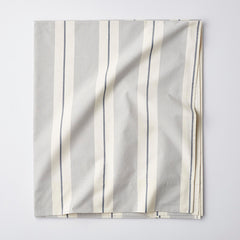 Tailored Stripes and Plaids Classic Cool Cotton Percale Flat Bed Sheet - Wide Stripe Navy, King