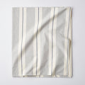 Tailored Stripes and Plaids Classic Cool Cotton Percale Flat Bed Sheet - Wide Stripe Navy, Twin/Twin XL
